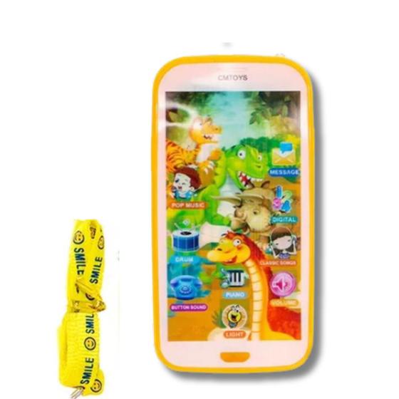 Imagem de Celular Infantil Interativo Touch 3D Música luz Com Cordão