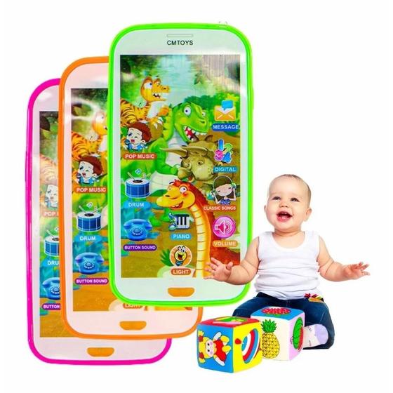 Imagem de Celular Infantil Interativo Touch Com Luz e Som Brinquedo