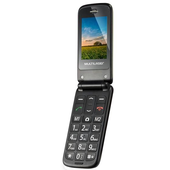 Imagem de Celular Multilaser P9043 2,4" Dual Chip 2G MP3 Rádio FM Bluetooth
