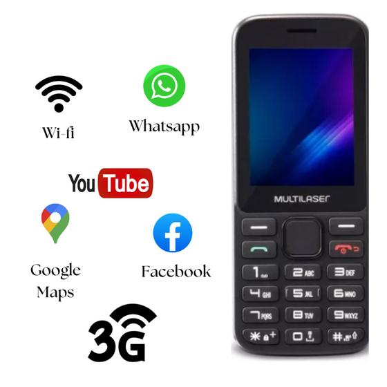 Imagem de CELULAR MULTILASER P9161 3G 4GB DUAL REDE SOCIAS Wi-FI zap zap