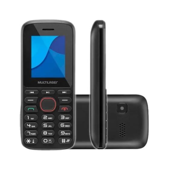 Imagem de Celular Multilaser Up Play Dual 3g Mp3 Preto Bom p/ Idoso