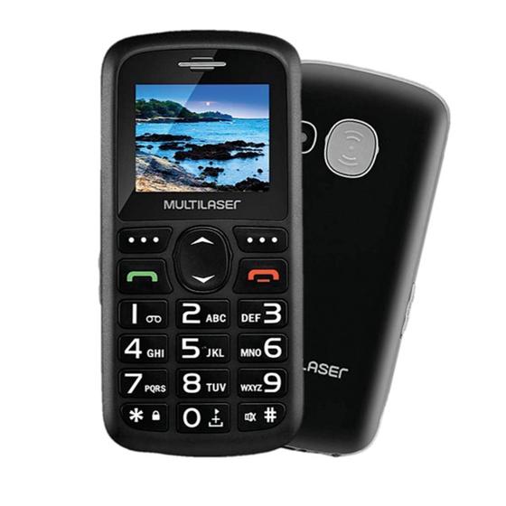 Imagem de Celular Multilaser Vita Base Tela 1.8, Lanterna, Botão SOS, Bluetooth, Dual Chip 2G, Preto - P9121