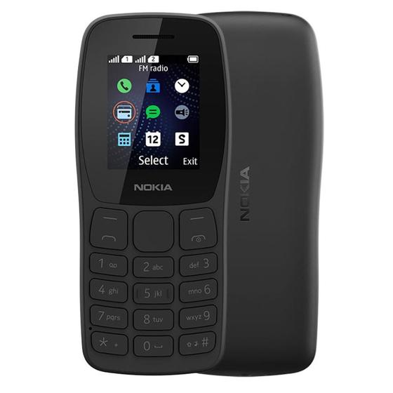 Imagem de Celular Nokia 105 Dual Chip 2G MP3 Lanterna Jogos Radio FM Super Bateria NK093