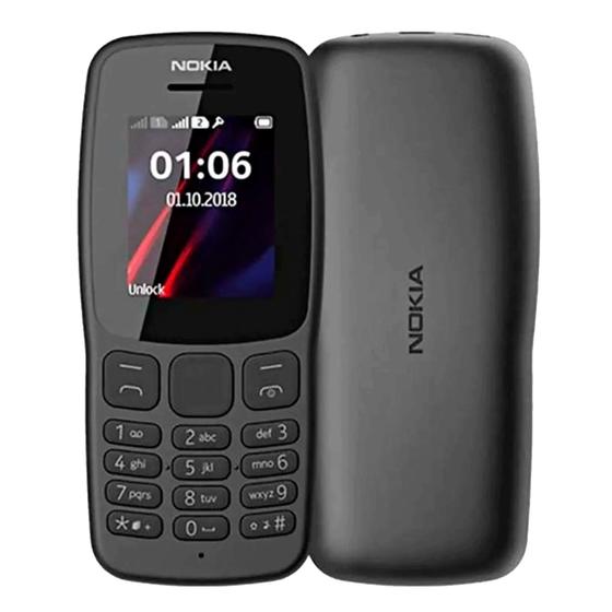 Imagem de Celular Nokia 106 TA-1190 4MB 4MB RAM Dual SIM Tela 1.8" - Cinza