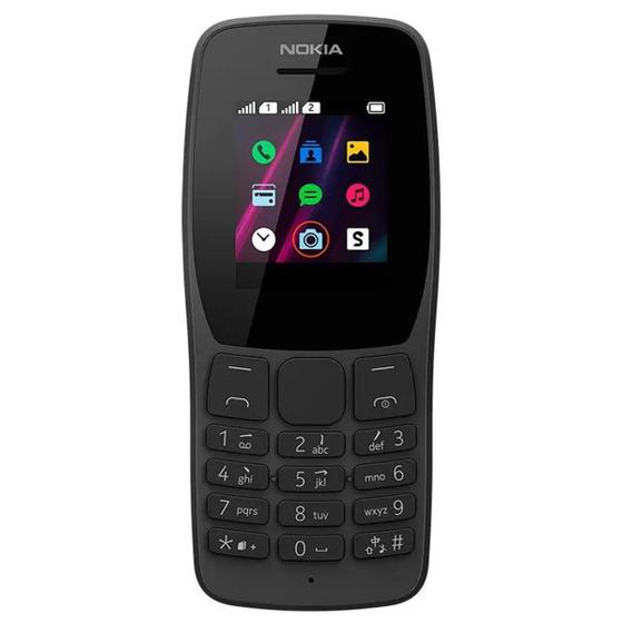 Imagem de Celular Nokia 110 Dual Sim 32Mb Rádio Fm Câmera Vga Preto