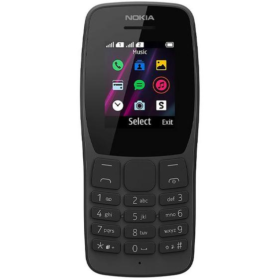 Imagem de Celular Nokia 110 TA Dual Sim 2G De 1.77" Câmera Vga E Rádio Fm - Preto