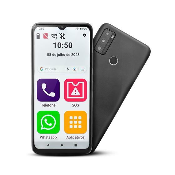 Celular Smartphone Obabox Conecta G Max Ob054 64gb Preto - Dual Chip