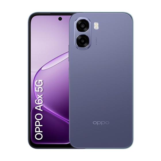 Celular OPPO A6X 5G Roxo, 256GB, 4GB RAM e Câmera Dupla de 50MP + 2MP