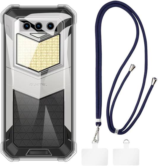 per Oukitel WP26 Cover e Pellicola Vetro Temperato [1 Pezzi ], KJYF Transparent Sottile Case Anti-Shock Morbido TPU-Silicone Custodia per Oukitel WP26 (6.58) - Cristallo