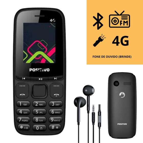 Imagem de Celular Para Idoso Positivo P26 4G Dual SIM Rádio FM + Fone de ouvido