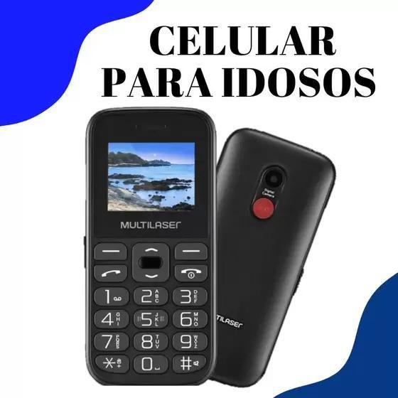 Imagem de Celular para idosos vita iv botão sos dual teclas grandes p9120 - MULTILASER