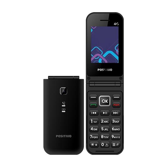 Celular Positivo P51 Função Modem 4G Câmera Traseira Rádio FM Botão SOS Dual SIM - Preto Menor preço em Celular Positivo P51 Função Modem 4G Câmera Traseira Rádio FM Botão SOS Dual SIM - Preto