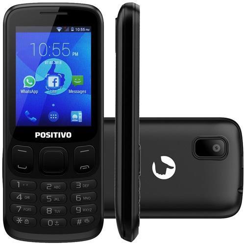 Imagem de Celular Positivo P70, Tela 2.4 Pol., Bluetooth, Whatsapp, Dual Chip - Preto