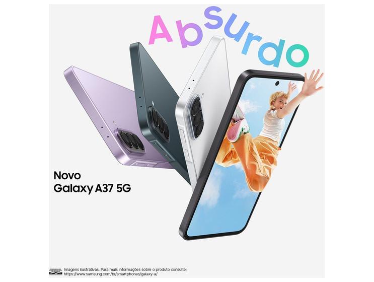 Celular Samsung Galaxy A37 128GB 5G 6GB RAM Preto 6,7" Câm Tripla + Selfie 12MP