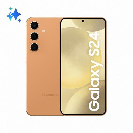 Celular Smartphone Samsung Galaxy S24 S921b 128gb Titânio Laranja - Dual Chip