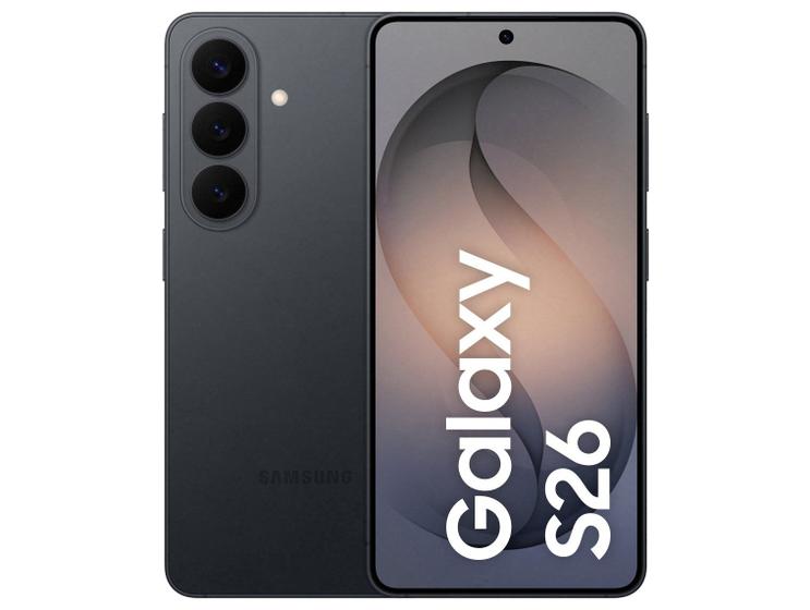 Celular Samsung Galaxy S26 Preto 5G 256GB Galaxy AI 6,3" 12GB RAM Câm. Tripla 50+12+10MP Bateria 4300mAh Dual Chip
