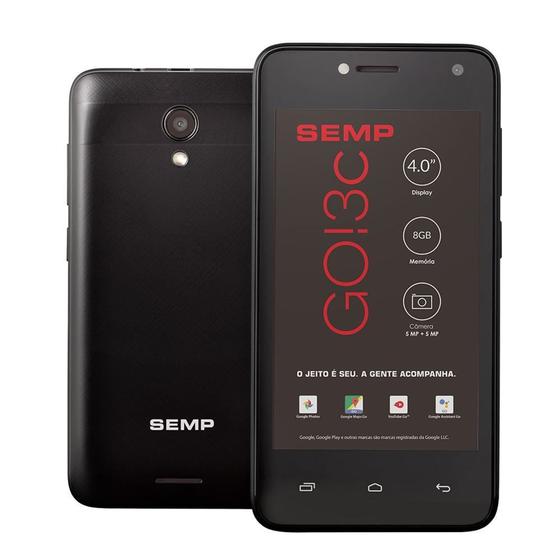 Celular Smartphone Semp Go 3c Plus 4018 8gb Preto - Dual Chip