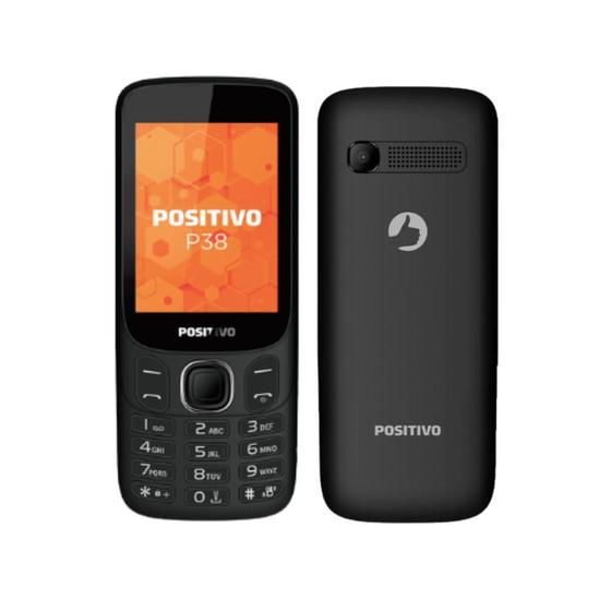 Imagem de Celular Simples Idoso Positivo P38 Preto 2 Chips Câmera