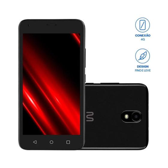 Imagem de Celular Smartphone Multilaser E Pro 4G Dual Sim Preto 32GB Câmera 5MP