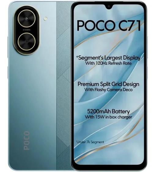 Celular Xiaomi Poco C71 - 3/64GB - 6.88'' - Dual-Sim - Azul