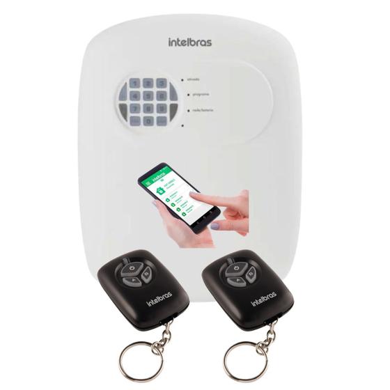 Imagem de Central Alarme Intelbras ANM 24 Net Com App Via Celular Residencial Comercial 2 Controles