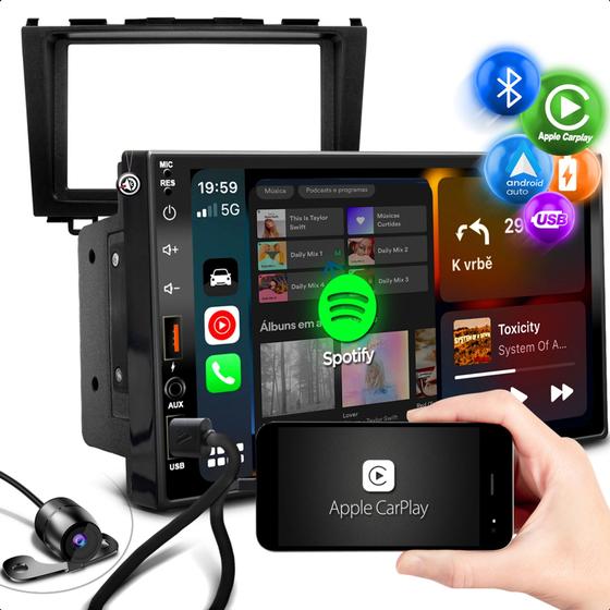 Imagem de Central Automotiva Carplay Android Auto + Moldura Crv 07/11 + Câmera - MP5 COMBAT