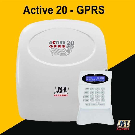 Imagem de Central De Alarme Active 20 GPRS Com Modulo GPRS e Teclado - JFL