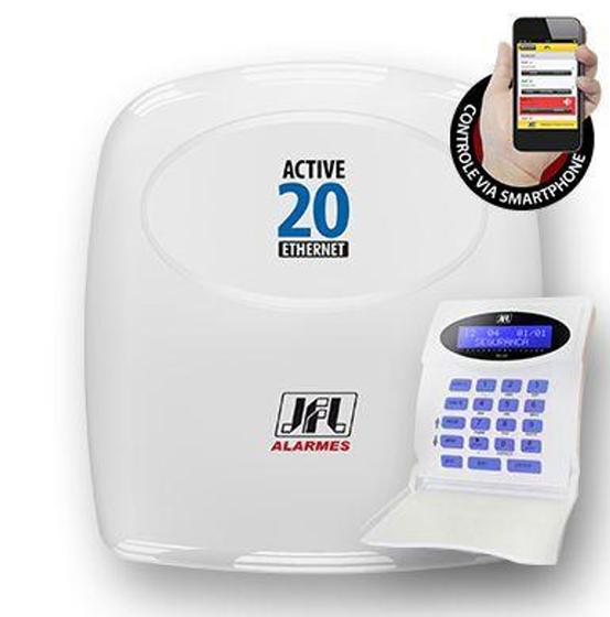 Central de Alarme JFL - Active 20 Ethernet Menor preço em Central de Alarme JFL - Active 20 Ethernet