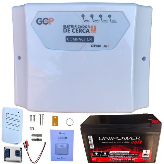 Imagem de Central Eletrificador Cerca Elétrica Shock Gcp 10000v Compact Cr Citrox PPA + Bateria 12V 7ah