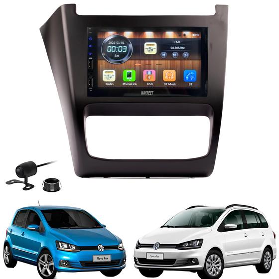 Imagem de Central Mp5 Mr7070 Android Auto Carplay Via Cabo + Moldura e Camera De Ré