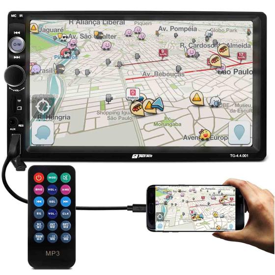 Imagem de Central Multimídia 2 Din 7" HD Touch Bluetooth Espelhamento Android MP5 MP3 MP4 USB SD TG-4.4.001