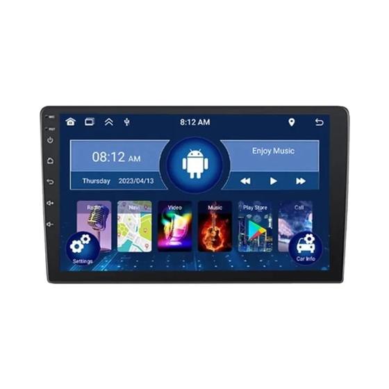 Imagem de Central Multimídia 2 DIN Android Auto CarPlay GPS - 32GB para Hyundai, Toyota e Nissan (7", 9" e 10")