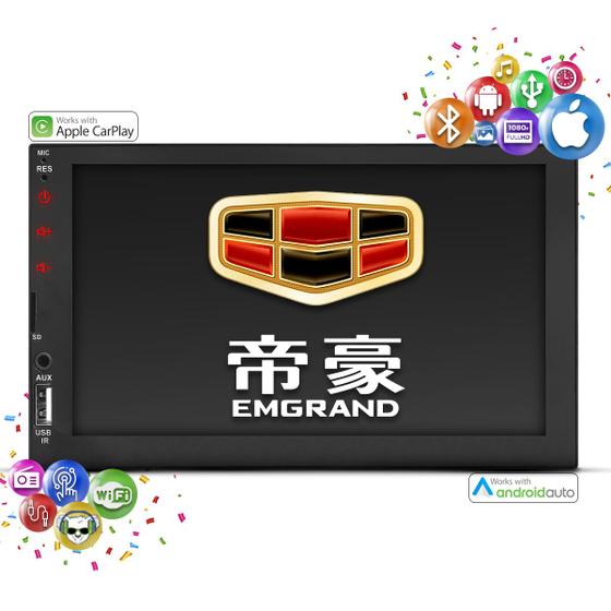 Imagem de Central Multimidia 2 Din Mp5 Carplay Android Auto Wifi Geely