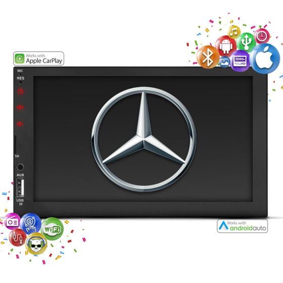 Imagem de Central Multimidia 2 Din Mp5 Carplay Android Auto Wifi Mercedes