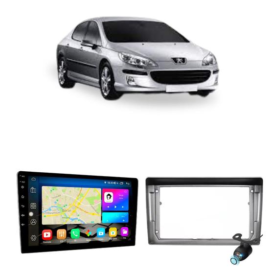 Imagem de Central Multimidia 407 2002 2003 2004 2005 2006 2007 2008 2009 2010 2011 2012 9 polegadas Carplay Android Auto chip 4g