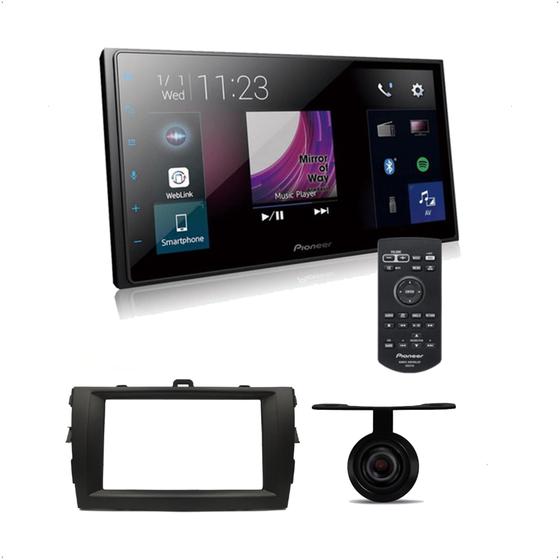 Imagem de Central Multimídia 7 pol DMH-Z5380TV + Moldura Toyota Corolla 2007 até 2013 + Câmera de Ré Borboleta + Chicote