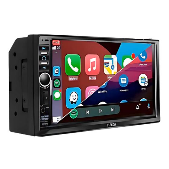 Imagem de Central Multimídia 7" Polegadas USB/SD CARD/AUX/BT/ESP/CP/AA Com Botão H-TECH - 5625CA