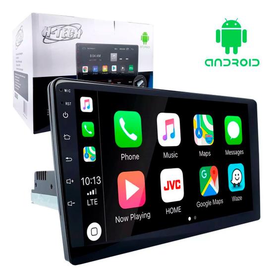 Imagem de Central Multimidia 9" 1 din Android 2 H-Tech HT-9823CA GPS Bluetooth CarPlay/Android Auto 2gb RAM 32gb Memória Interna