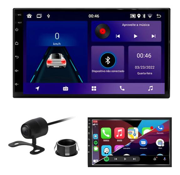 Imagem de Central Multimídia Android 13 Carplay Android Auto Sem Fio Gps Integrado Camera De Ré