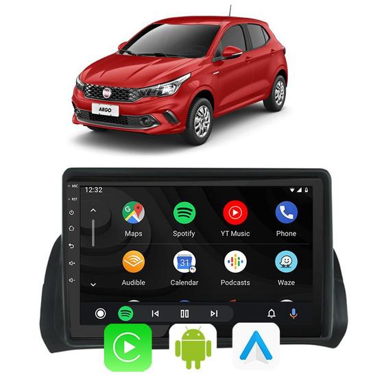 Imagem de Central Multimidia Android-Auto Carplay Argo Cronos 2018 A 2021 2022 2023 9" Google Assistente