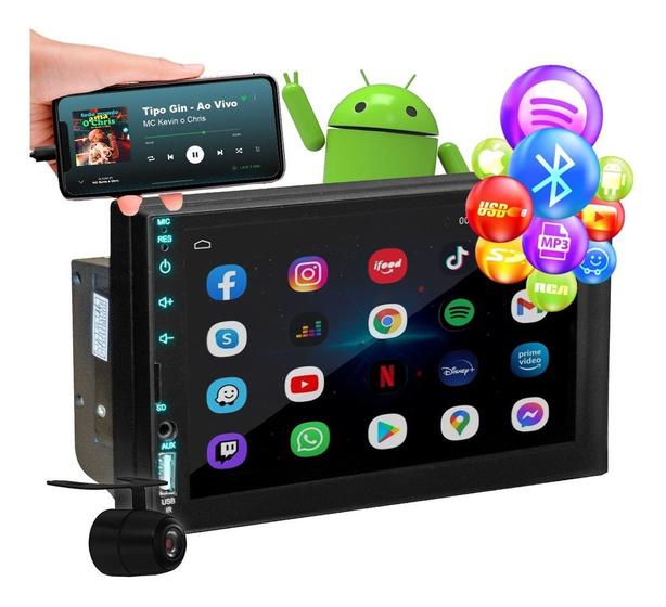 Imagem de Central Multimidia Android Gps 7' Touch 2din Usb Camera Ré
