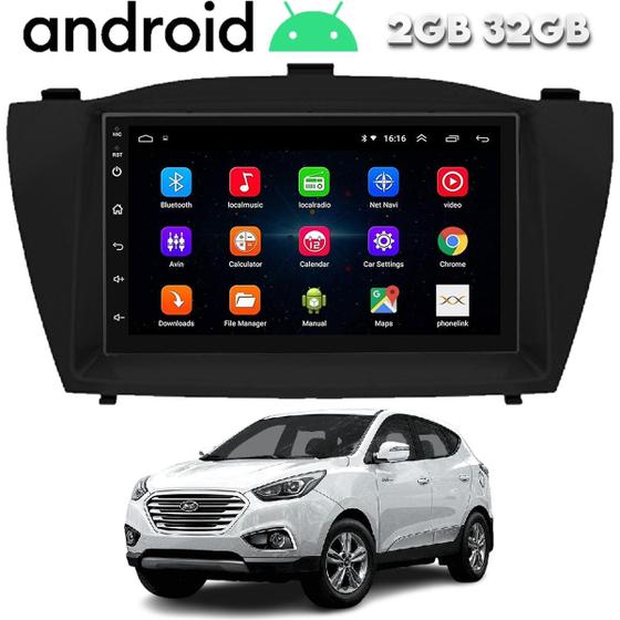 Imagem de Central Multimidia Android Ix35 2010 a 2022 Auto Carplay Gps Wifi Bluetooth Espelhamento Sem Fio Radio