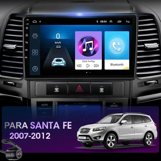 Imagem de Central Multimídia Android Para Santa Fé até 2012 Completa + Câmera de Ré