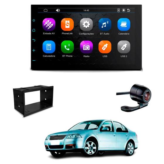 Imagem de Central Multimídia CarPlay 2Din 7" Câmera de Ré Moldura 2din Bora 2008 2009 2010 2011 2012