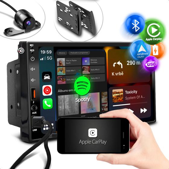 Central Multimidia Carplay Android Auto + Moldura Focus Ranger Ka ...