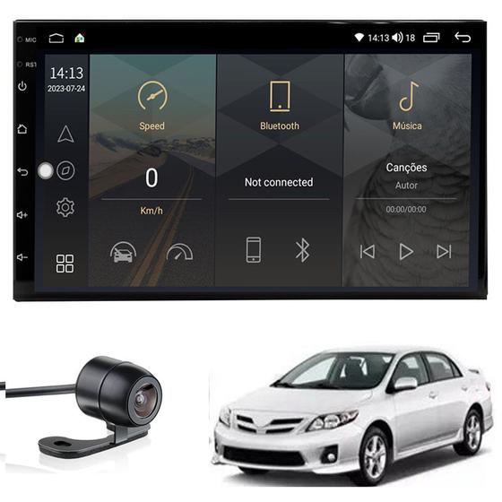 Imagem de Central Multimídia Corolla 2009 2010 2011 2012 2013 2014 Tela IPS de 7" Polegadas Quad Core 2GB Carplay e Android Auto GPS + Câmera de ré