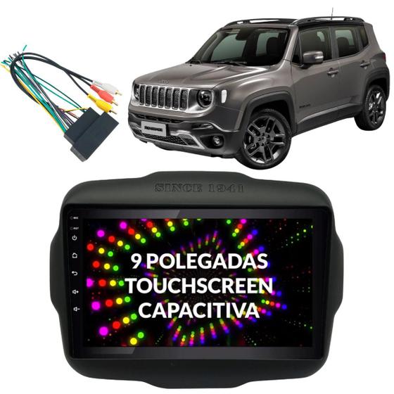 Imagem de Central Multimídia Espelhamento Celular Android Auto Carplay Bluetooth USB Jeep Regenade 2015 2024