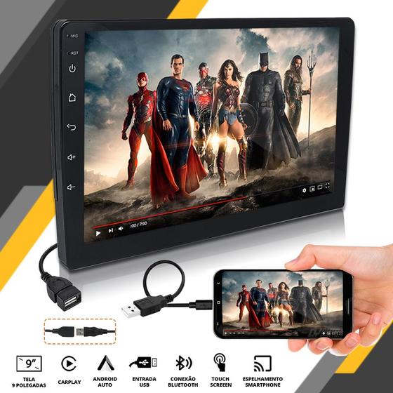 Imagem de Central Multimídia Fiat Idea 2012 2013 2014 2015 2016 Bluetooth USB 9 Polegadas Touch Espelhamento Android Auto Carplay