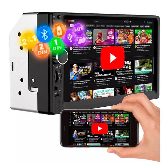 Imagem de Central Multimídia First Option 7810h Com Espelhamento E Bluetooth Cor Preto