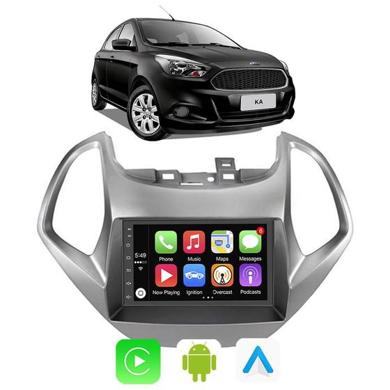 Imagem de Central Multimidia Ford Ka 2015 2016 2017 7" Android-Auto/CarPlay Voz Google Siri Tv Bluetooth